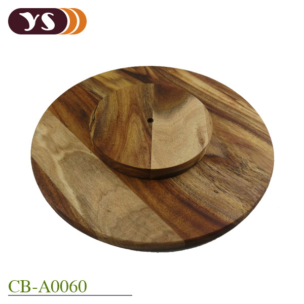 30cm Decorating Acacia Wooden Rotating Lazy Susan