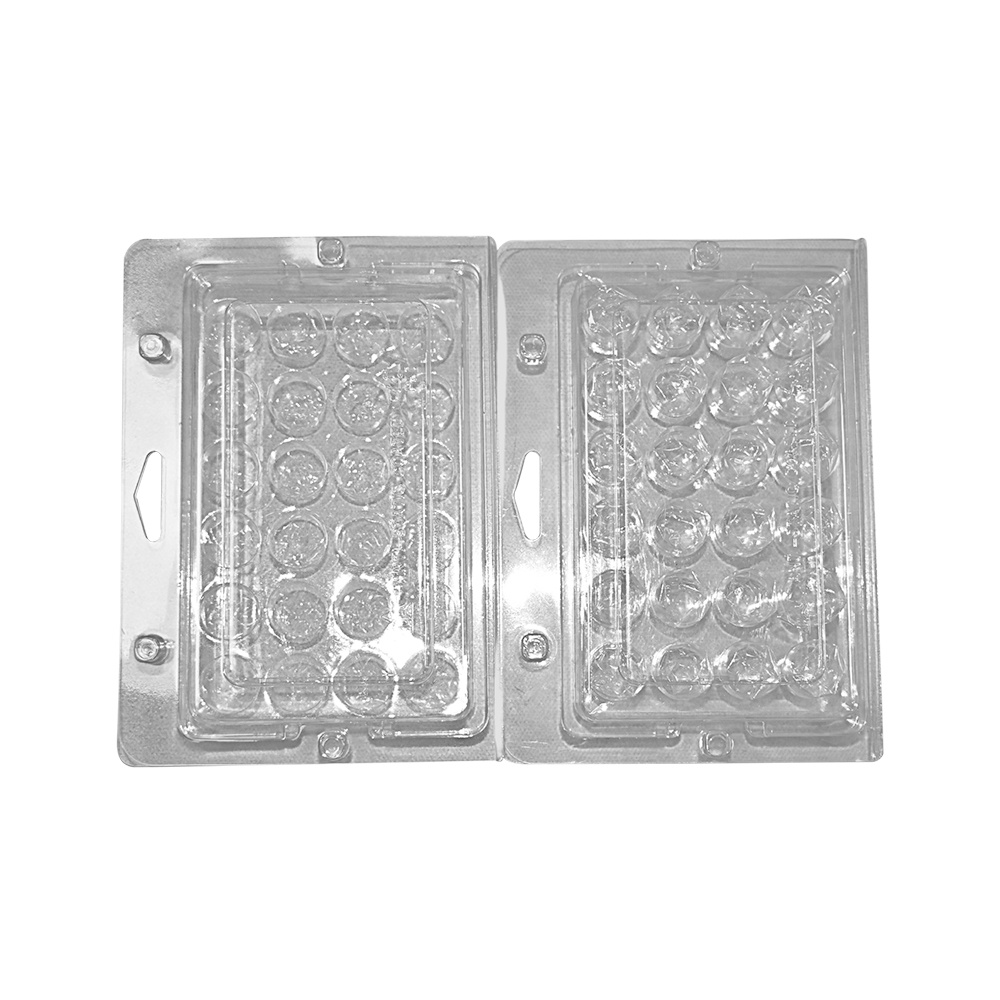 20 Cavity Esd Transparent Electronic Products Protection Tray Plastic Clamshell Packaging