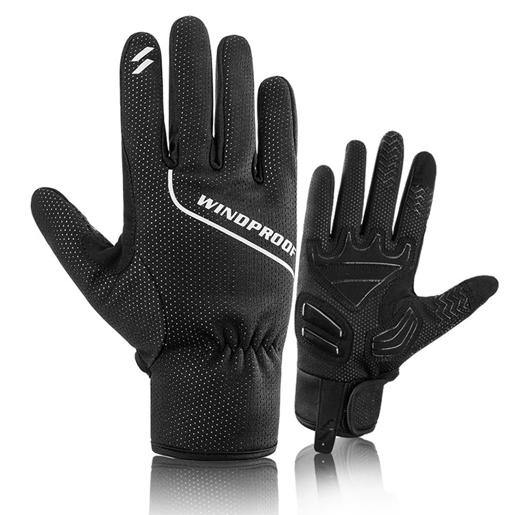 Wholesale Winter Full Finger Gel Touch Screen Reflective mtb Mountainbike Racing Biking Riding Sports Cycling Gloves