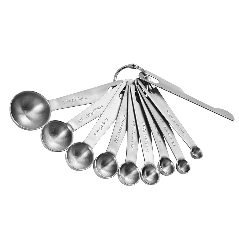 10 Piece Kitchen Tools Buy Stainless Steel Measuring Spoons Sets Baking Cake Silver Copper