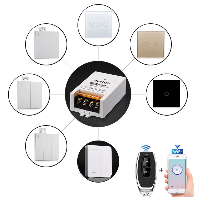 220v rf интеллигентая (ый) приборов, стенная 433 tuya smart wifi переключатель умный дом пульт дистанционного управления солнечного света беспроводной пульт дистанционного управления tuya Интеллектуальный переключатель Wi-Fi