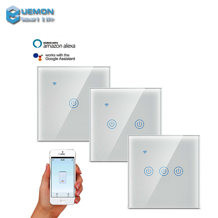 Светодиодный настенный сенсорный выключатель UEMON Smart home WiFi
