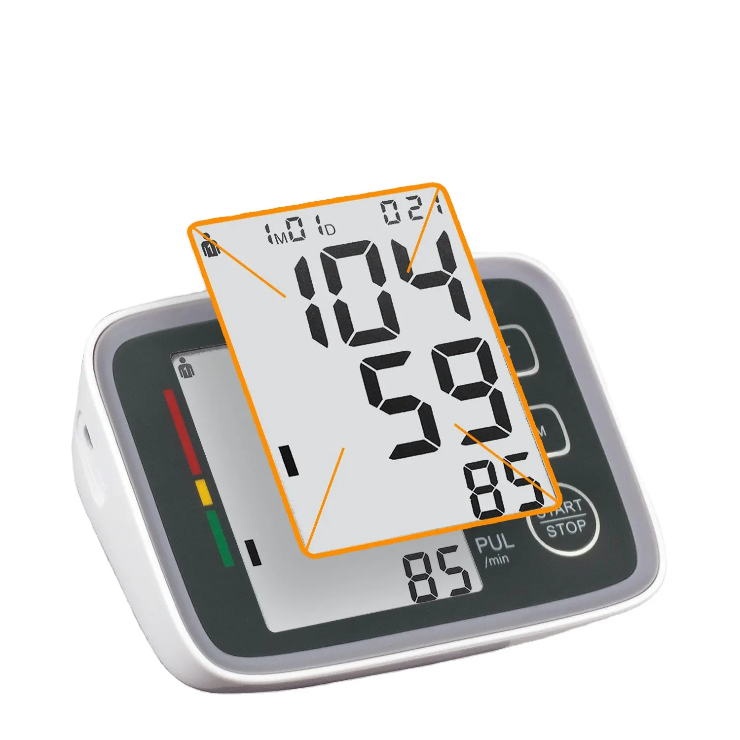 2x60 Memories Adapter Digital Arm Bp Operator Blood Pressure Monitor