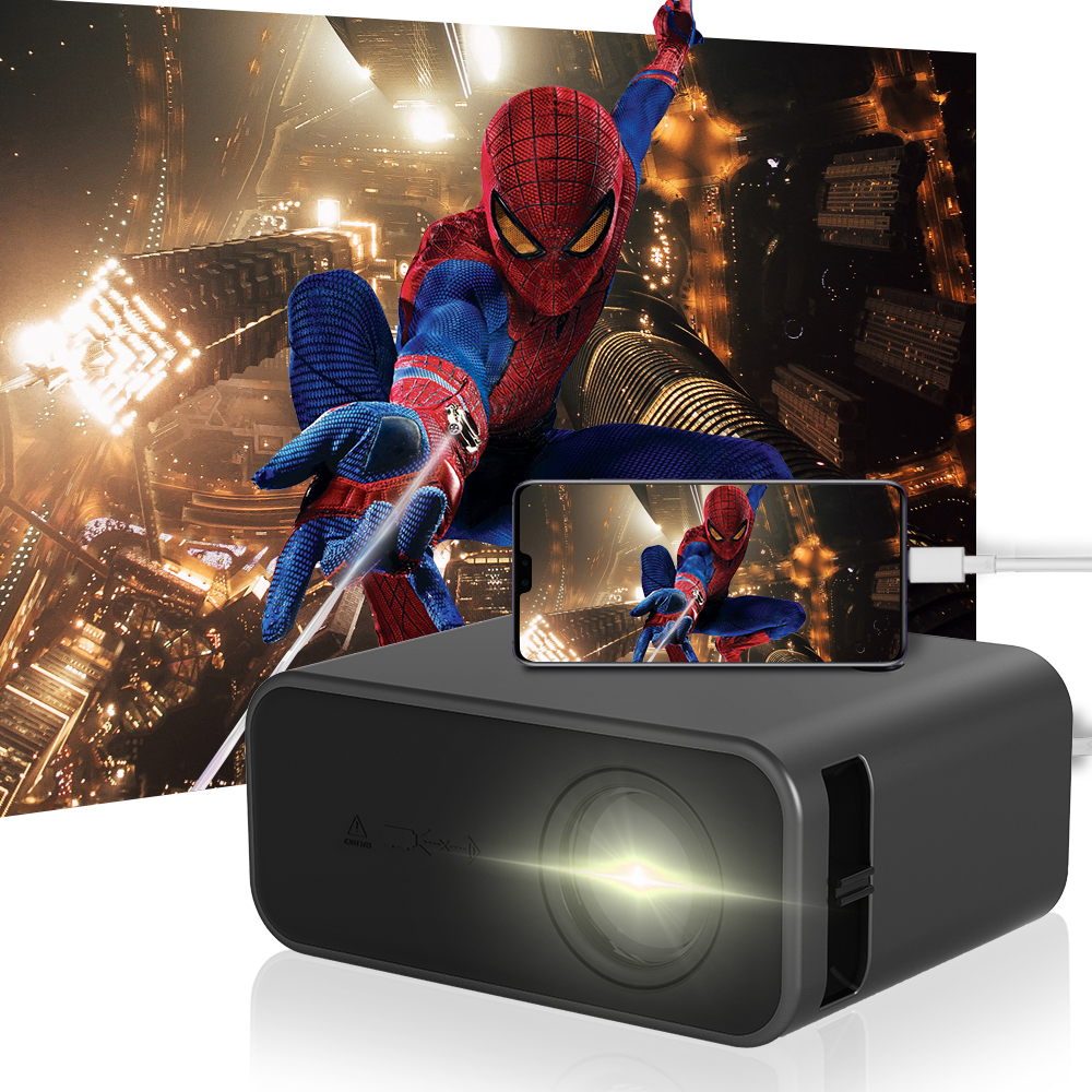 Карманный проектор для ЖК-телевизора, светодиодный домашний кинотеатр 4k, Лучший маленький светодиодный лазерный мини-проектор для смартфона