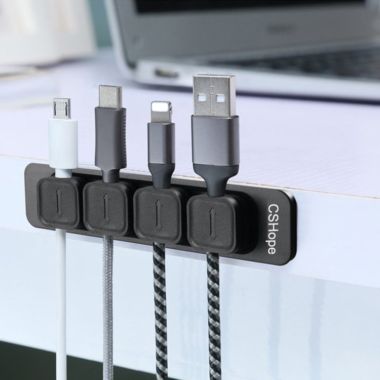 Magnetic Cord Organizer Strong Adhesive Cord Keeper Cable Clips Management for Organizing Home Office Desktop