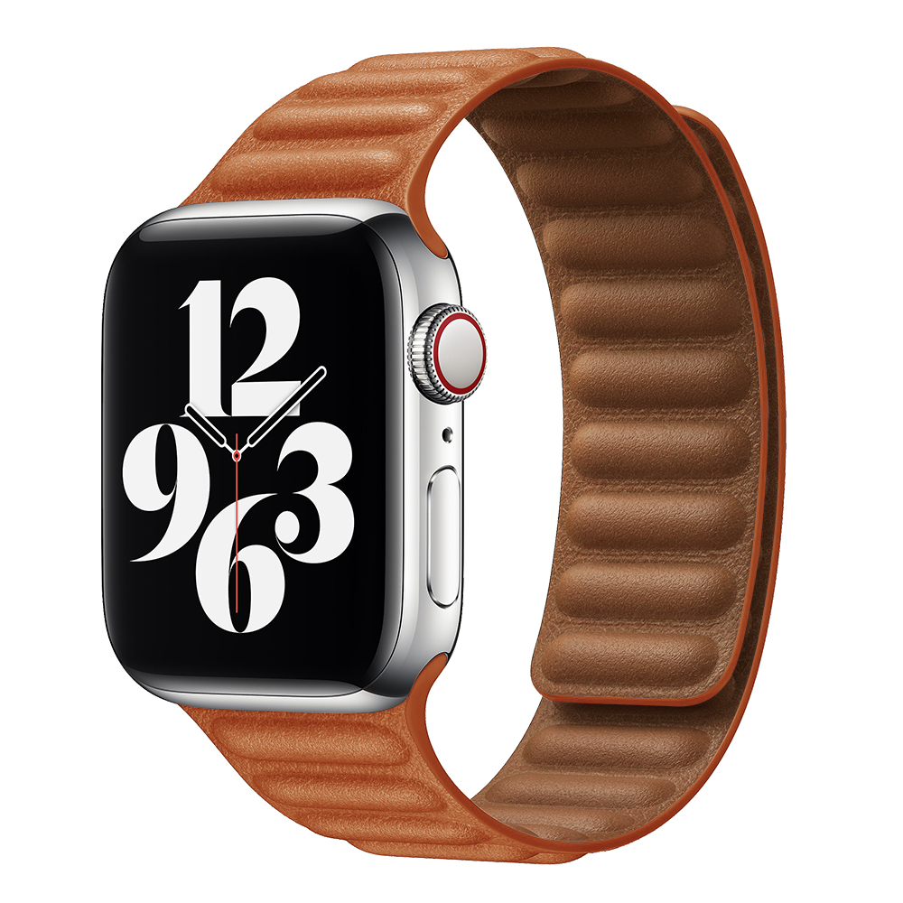 Ремешок кожаный магнитный для Apple Watch Series 1 2 3 4 5 6 SE, модный браслет для Apple Iwatch 38 мм 40 мм 42 мм 44 мм