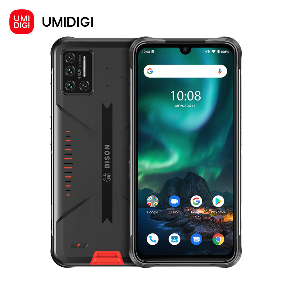 Смартфон UMIDIGI BISON защищенный, IP68/IP69K, 48 МП матрица, четыре камеры, экран 6,3 дюйма FHD +, 6 ГБ + 128 Гб, 5150 мАч, Android