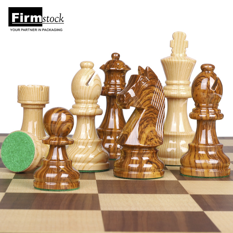 Rerman Knight Staunton Chessmen Set Board Wooden Folding Chessboard Pieces Game Sets Luxury Chess Games