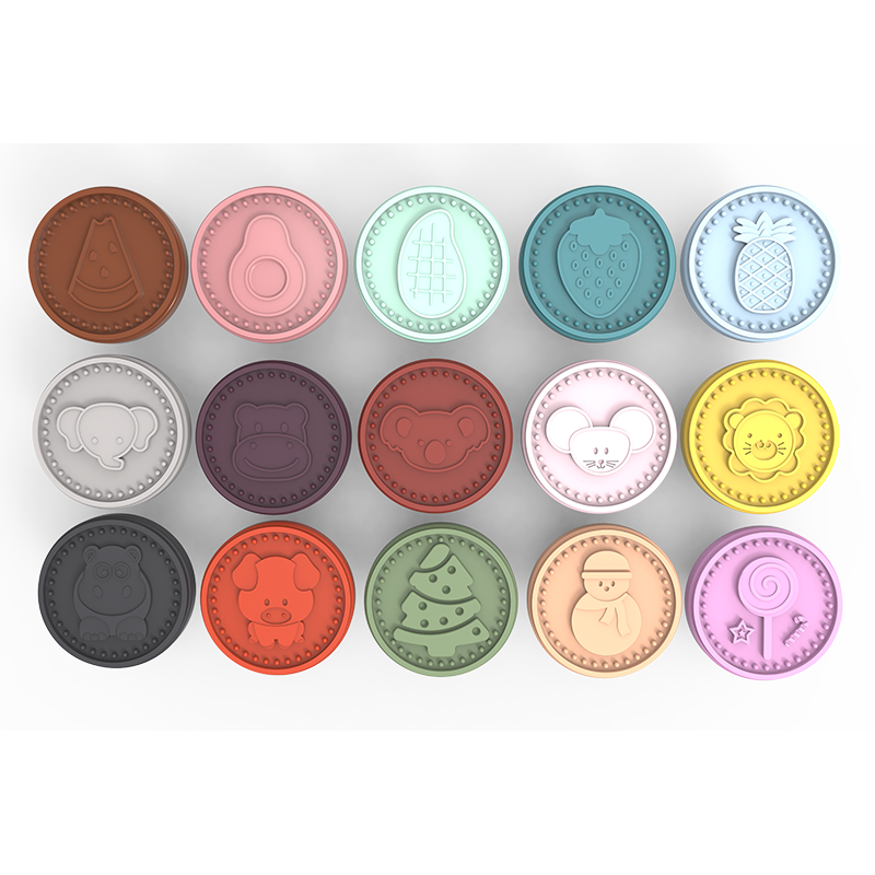 2021 new Customized Food grade silicone cookie stamp silicone cookies seal OEM manufacturer cookie stamps
