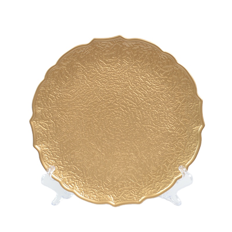 Monochrome wedding table decoration plastic charger plate