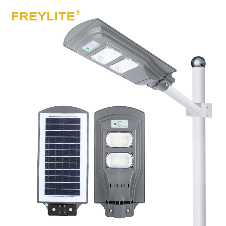 FREYLITE Открытый водонепроницаемый ip65 smd 30 Вт 60 Вт 90 Вт 120 Вт интегрированный все в одном Солнечный светодиодный уличный свет