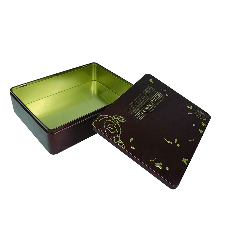 tin box manufactory square metal cookie box wedding box wholesale
