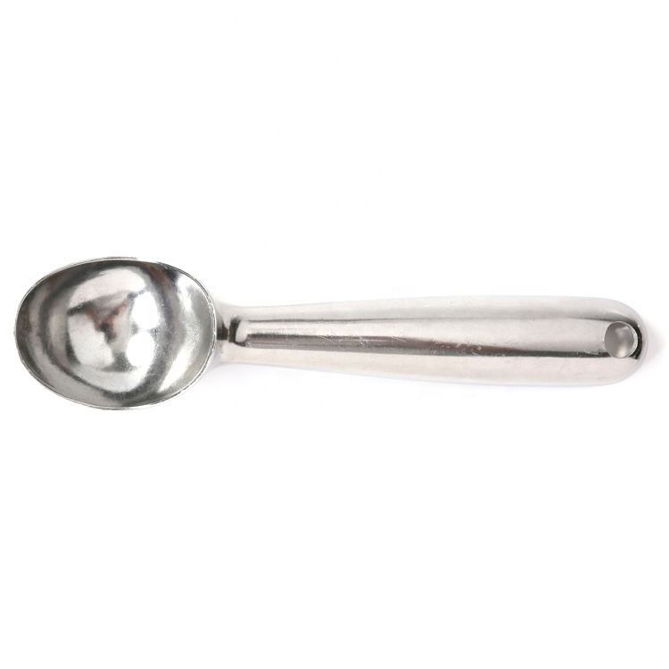 Stainless steel 100% compostable biodegradable manual novel eco-friendly long handle ice cream spoon metal