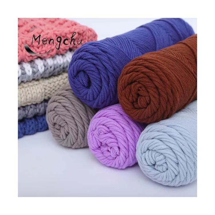 hot sale factory price milk cotton crochet 8 ply acrylic 8ply yarn for hand knitting