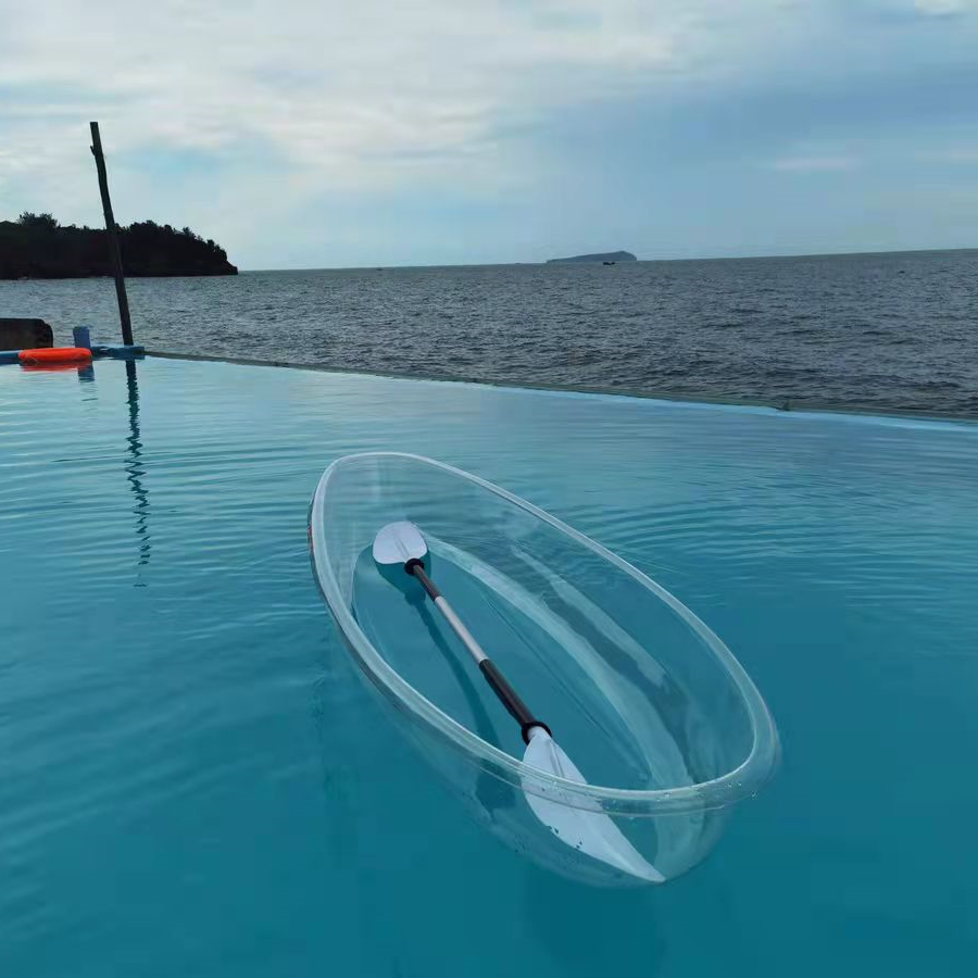 Hot selling Clear Bottom See Through Boat PC Transparent Canoe Kayak for sale