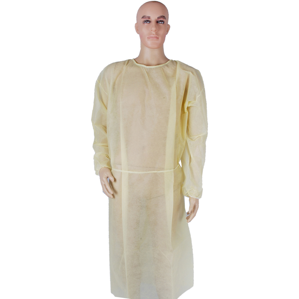 Disposable Yellow SMS Isolation Gown Clothing