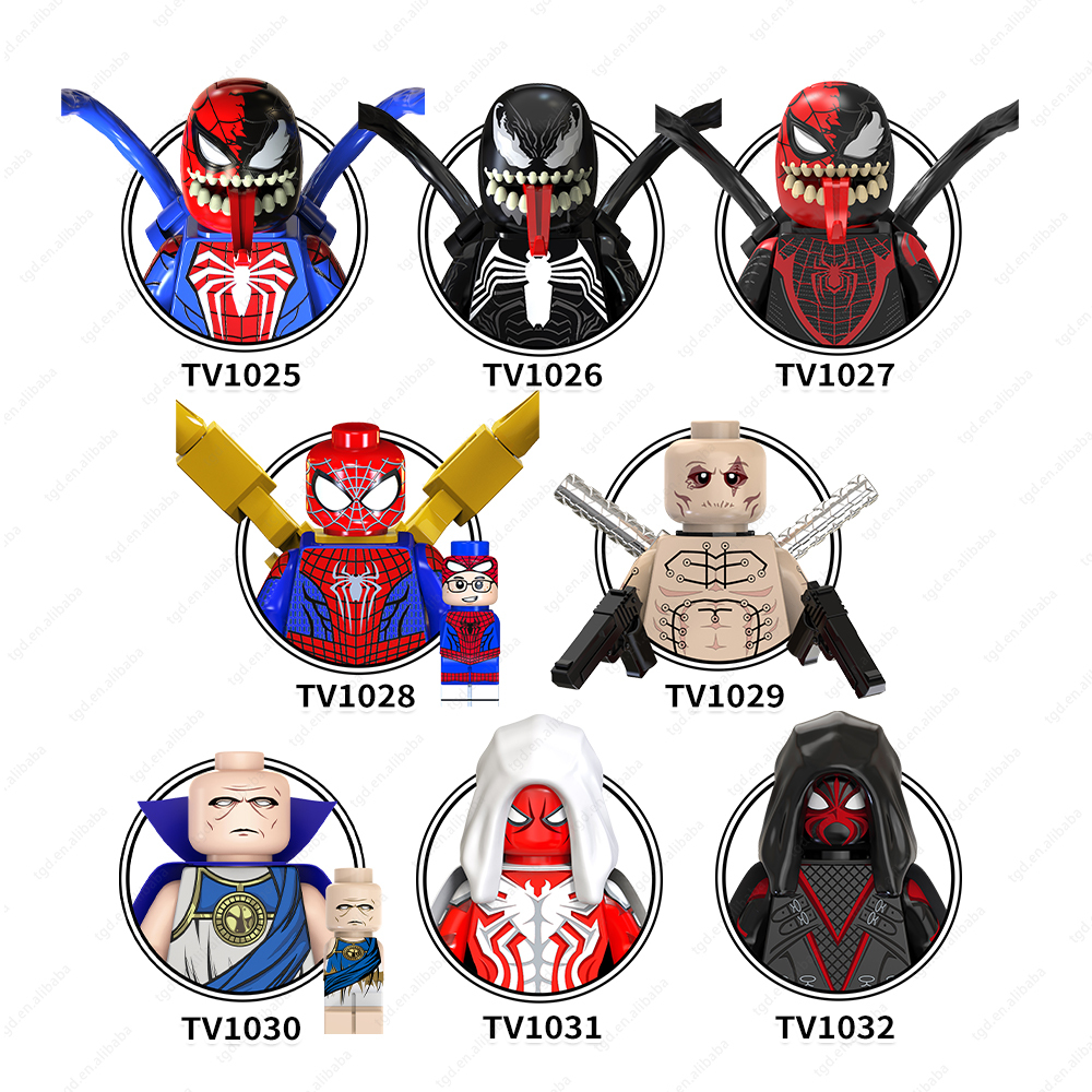 TV6204 Playtime Movies TV Games Super Hero Man Figures Child Puzzle Juguetes Plastic Building Block Sets Educational Kids Toys