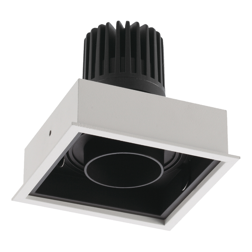China Factory Aluminum Square Home Office Spot Light Gu10 Double Head Grill Light Grille Led Light