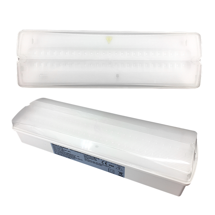 Ip65 Led Luminaire Fitting Emergency Bulkhead Light Kit