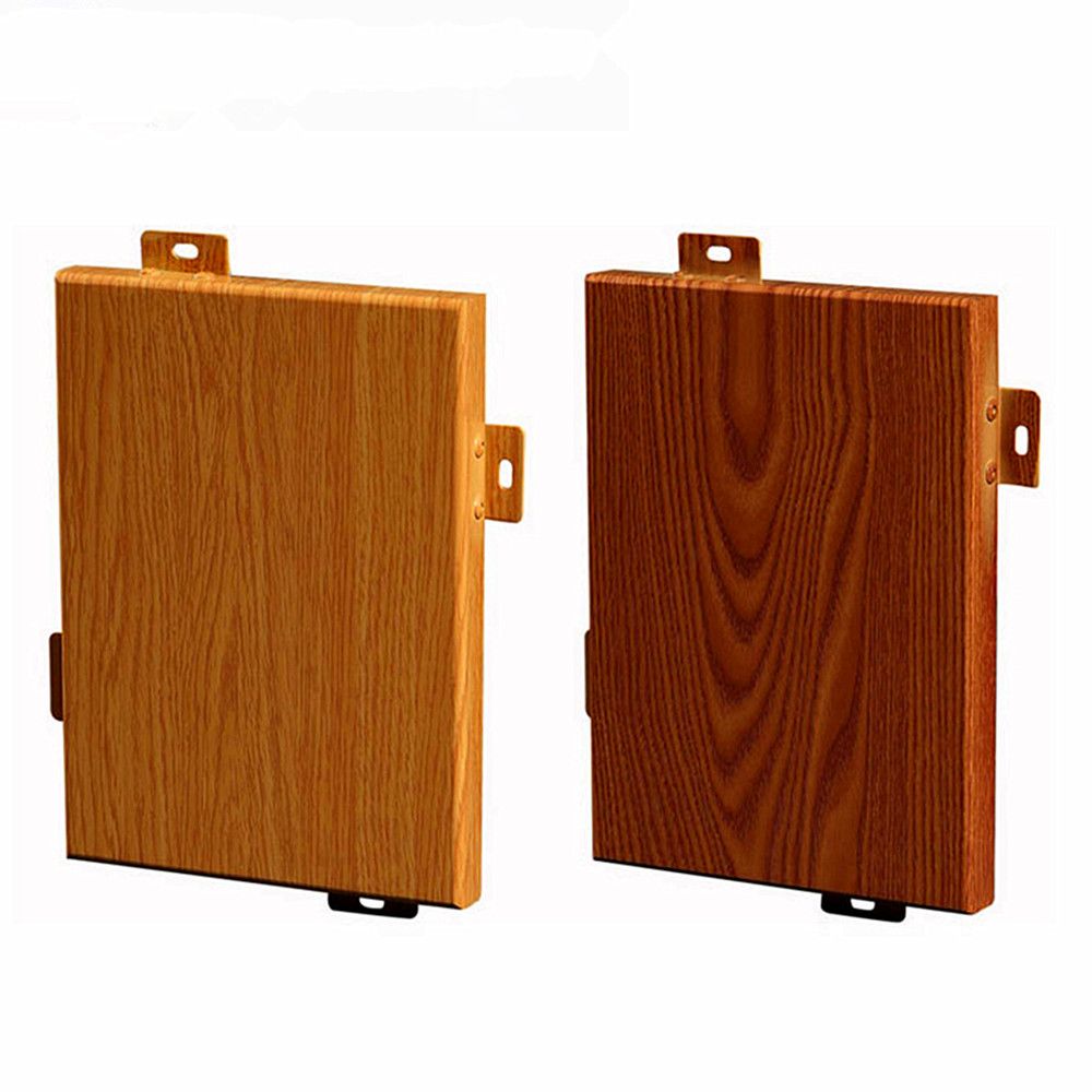 Wall Cladding Panels Glass Wall System Facade Wooden Grain Decoration Aluminum Decorative Wall Aluminum Veneers