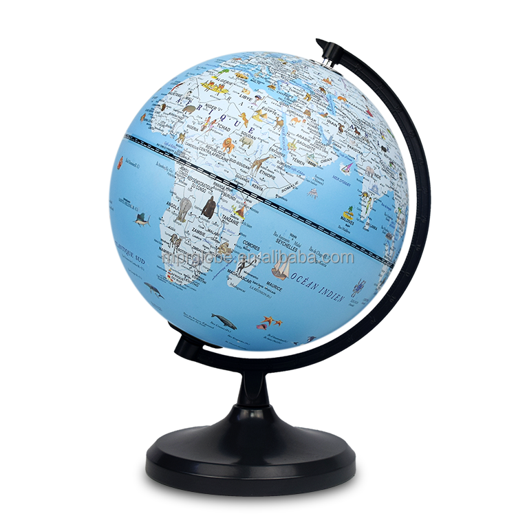 20 см 8 дюймов French Map Led Cartoon World Globes 20 см Political World Globe