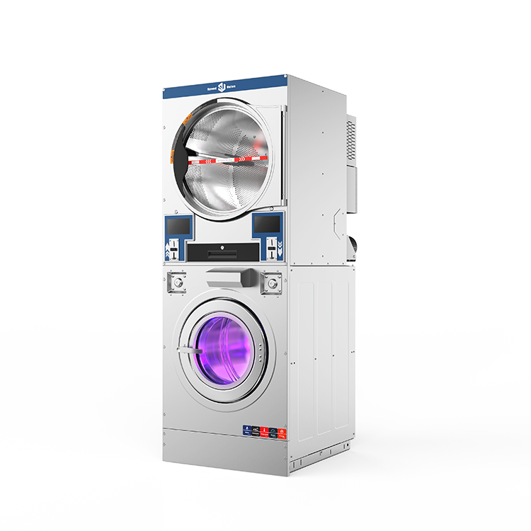 15kg 20kg Speed Union Stacked Washer And Dryer Laundry Machine
