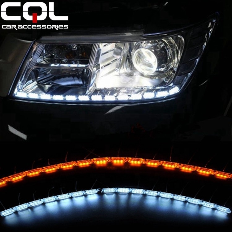 CQL Светодиодные Автомобильные фары 50 см хрустальные слезы drl поворотный свет led гибкий drl