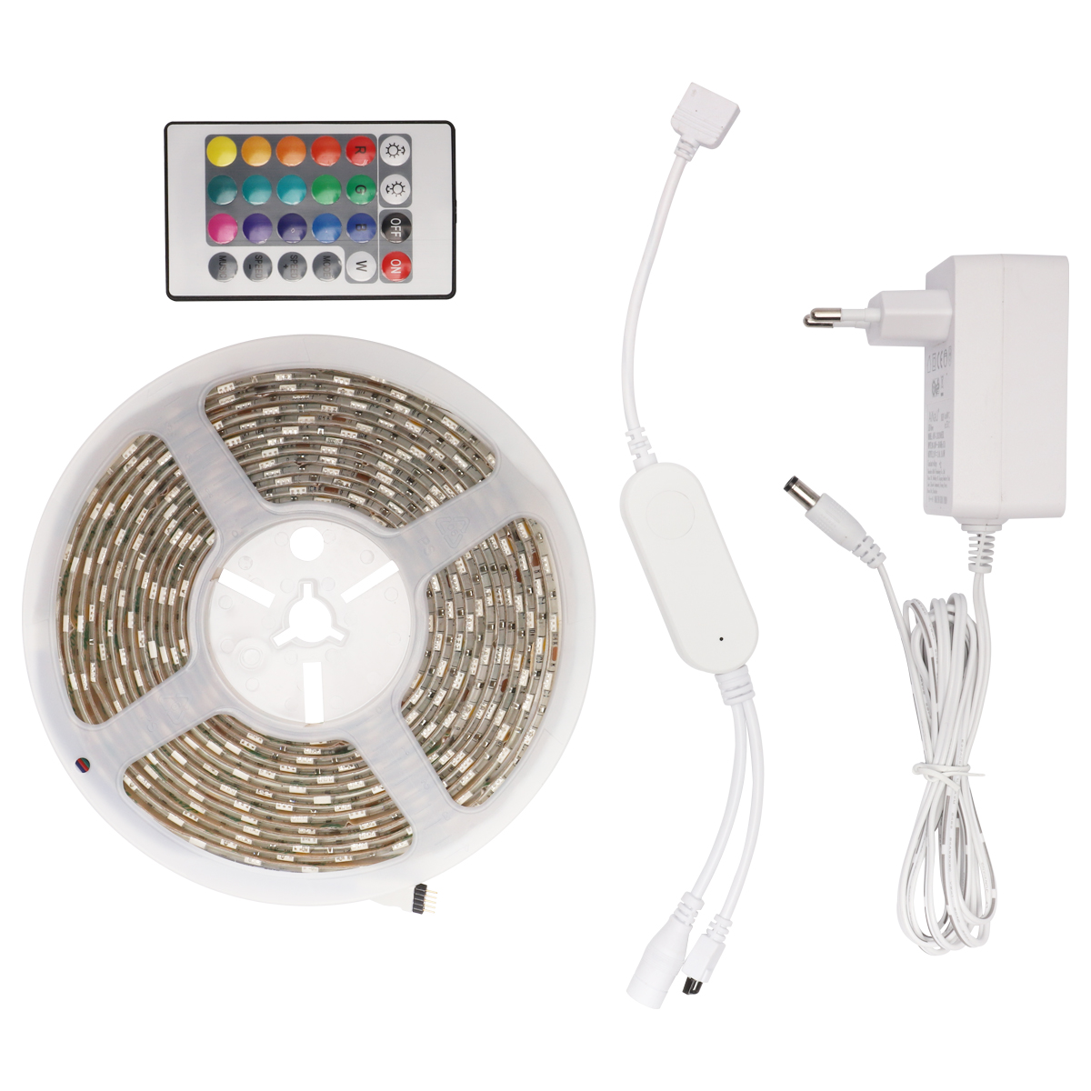 5M Smart RGB Light Strip High Quality 5050 SMD Remote Strip Lamp Multicolor 24key remote LED Light Strip For Christmas Decoratio