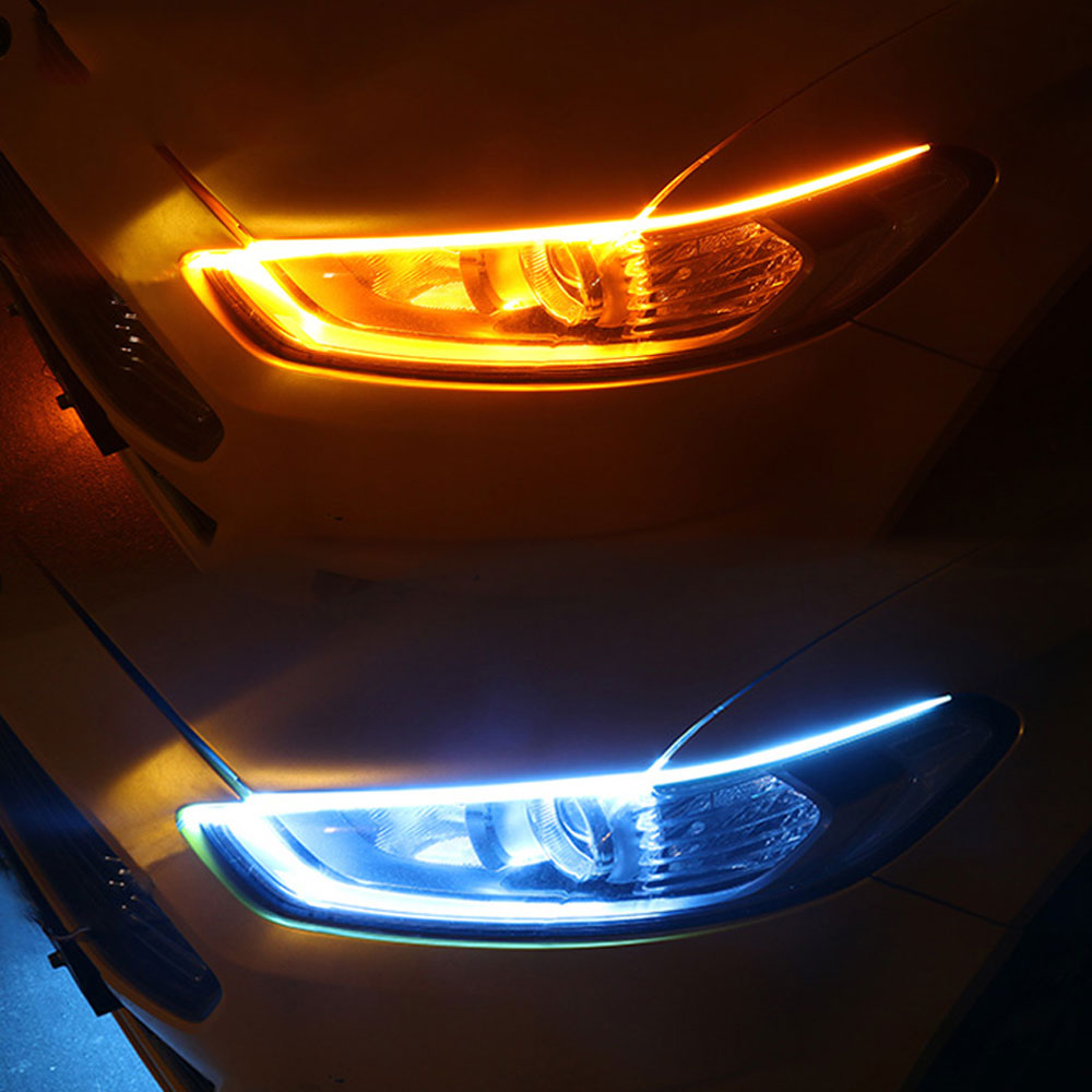 Yobis 2 шт. 30 45 60 мм Светодиодная лента фары авто DRL сигнал поворота гибкие автомобильные drl светодиодные дневные ходовые огни для продажи