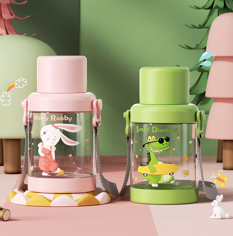 Kawaii бутылка 100 мл пользовательский bpa бесплатно пластиковая школа кухня портативный Единорог прозрачная милая детская бутылка для воды с крышкой