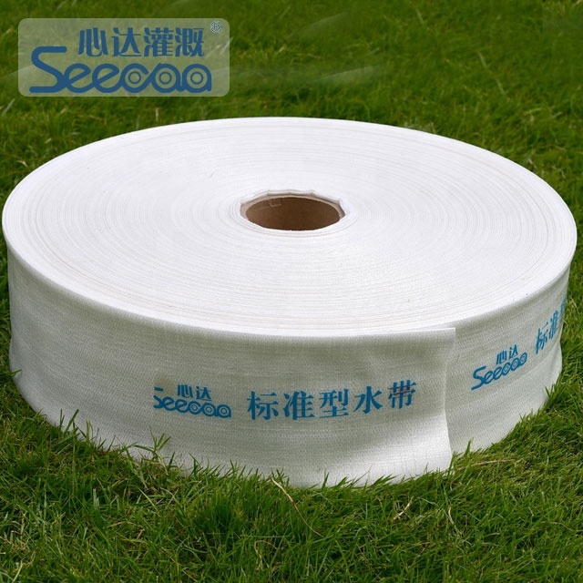 White blue black PVC PE plastic pipe 100 mtr lay flat hose