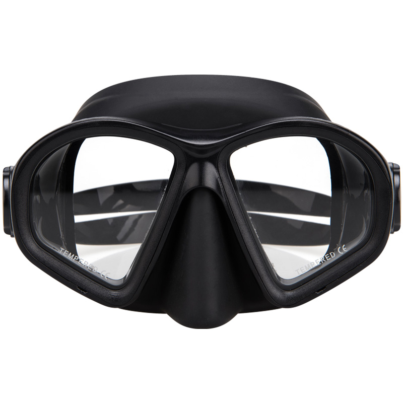 In stock high quality low volume tempered glass spearfishing free diving mask