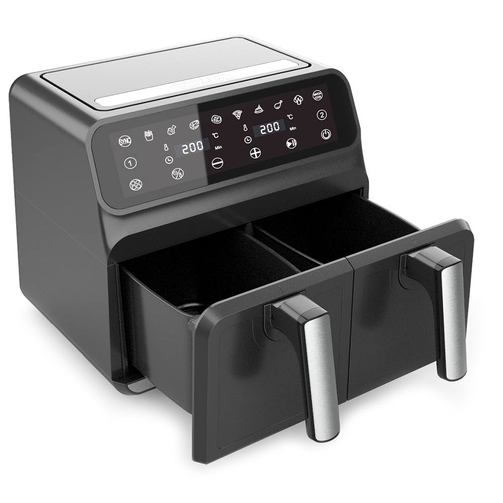Kitchen Appliances 8L Electric Air Fry Oven Without Oil French Fries Household Air Fryer with 2 Independent Baskets