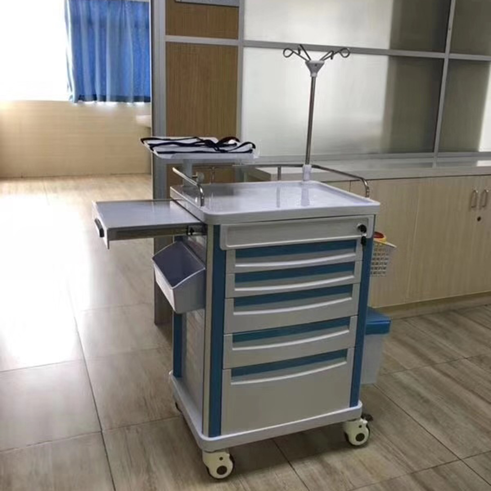 Кормящих предметы первой помощи ноутбук больницы ICU abs скорая помощь медицинская тележка аварии, FCA-03 пациента тележка
