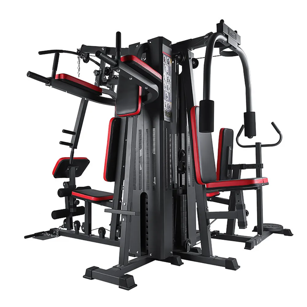 Gym Sports Equipment Fitness Integrated Trainer Multi Station Trainer Home Gym Station Exercise 5 Stations