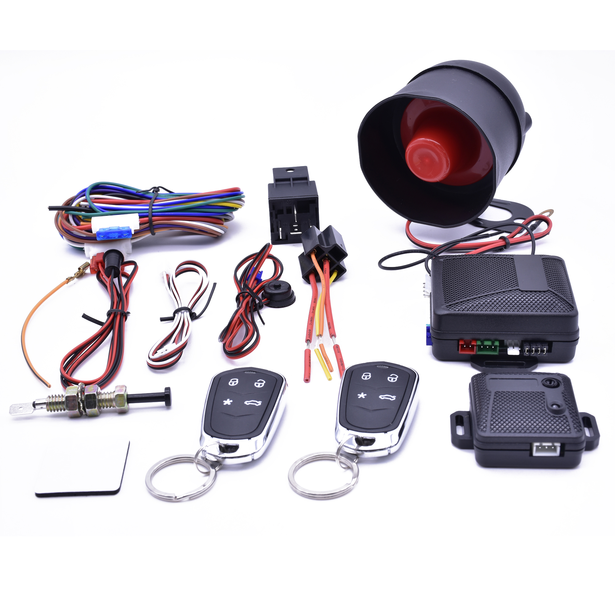 G-05 One Way Car Alarm Vehicle Security Alarm System with 2 Remote Control