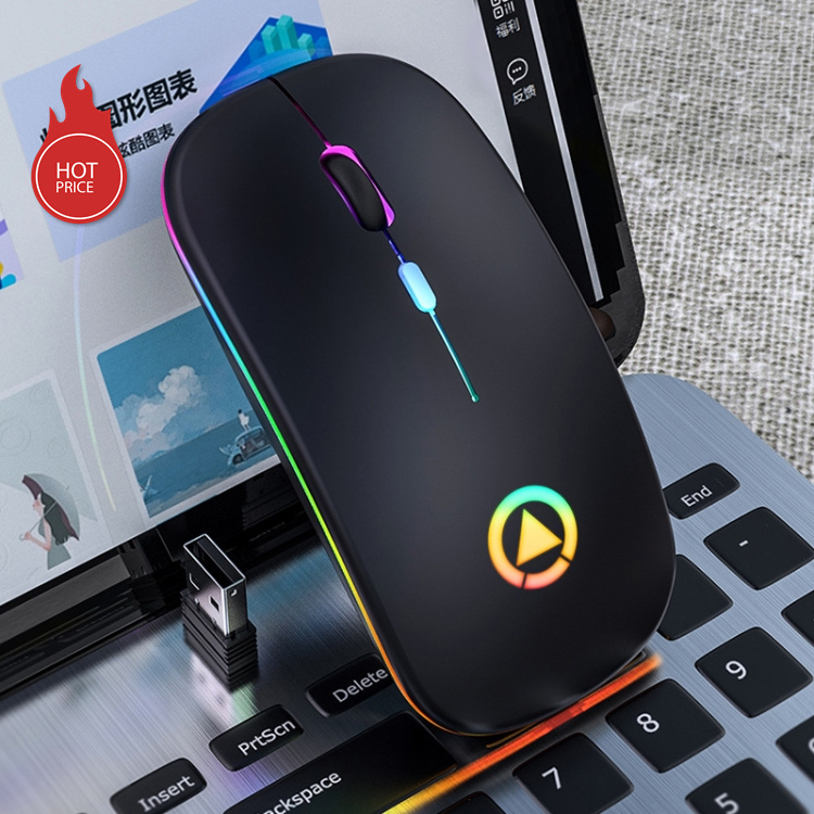 Перезаряжаемая оптическая офисная компьютерная деловая Игровая Usb Yindiao A2 1600 точек/дюйм 2,4 ГГц Rgb легкая беспроводная Вертикальная мышь