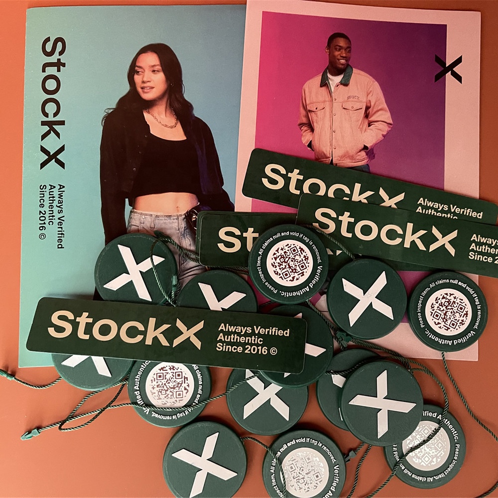 2022 Новая Обновленная бирка StockX зеленая круглая бирка Rcode наклейки листовка пластиковая пряжка для обуви проверенная оригинальная бирка