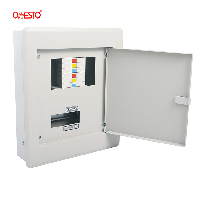 MCB Distribution Box TPN Flush Type Three Phase Distribution Board Metal Consumer Unit