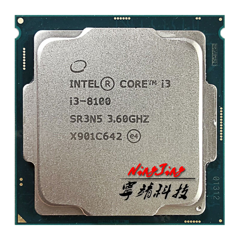 Процессор Intel Core i3-8100 i3 8100 3,6 ГГц четырехъядерный четырехпоточный Процессор 6 Мб 85 Вт LGA 1151