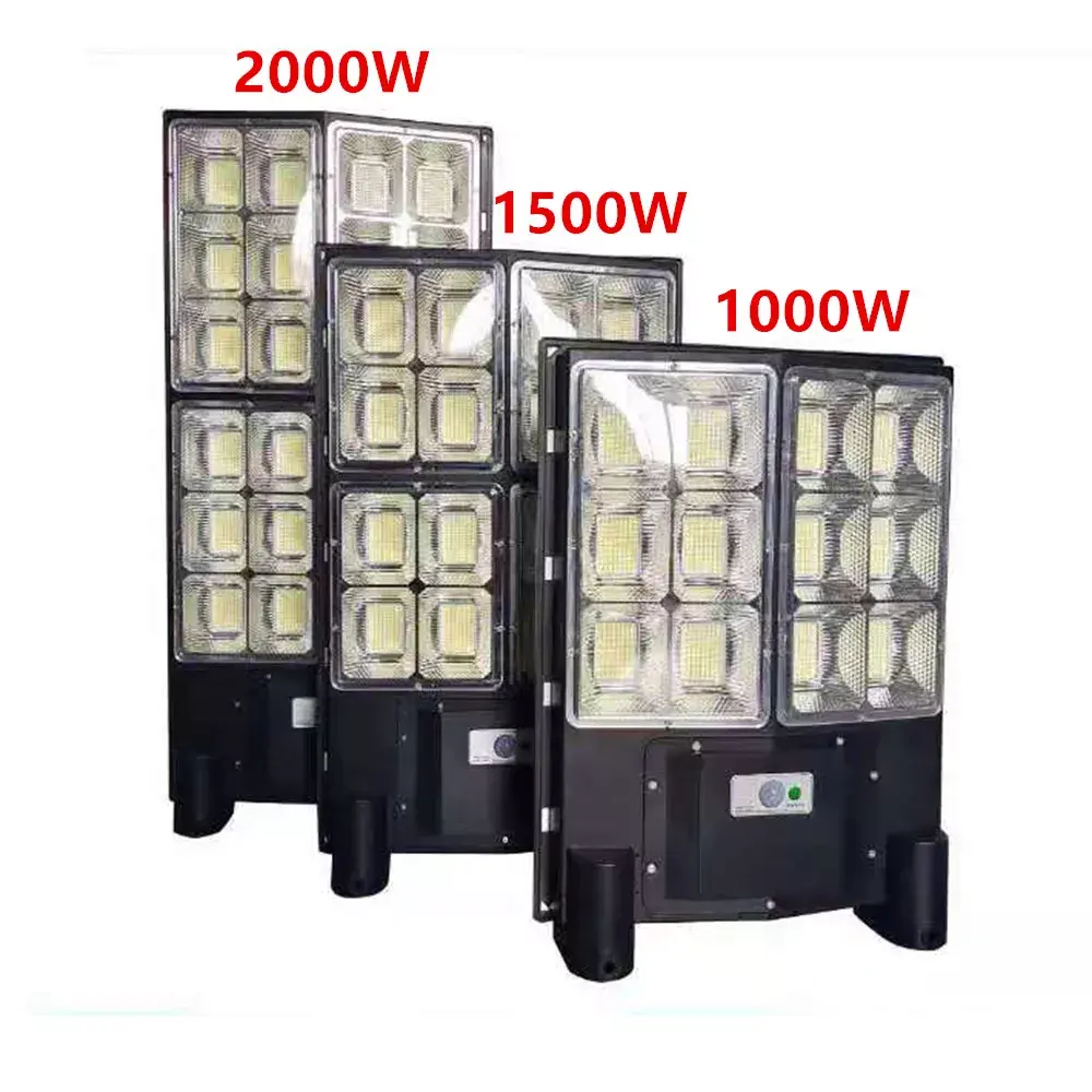 1000w 1500w 2000w big power motion sensor and working time more than 12hours IP65 outdoor solar street light