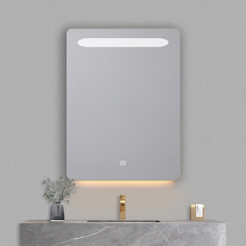 Factory Direct White Warm Light Dimming Switch No Logo Vanity-Wholesale LED Mirrors Bathroom Wall Mirror