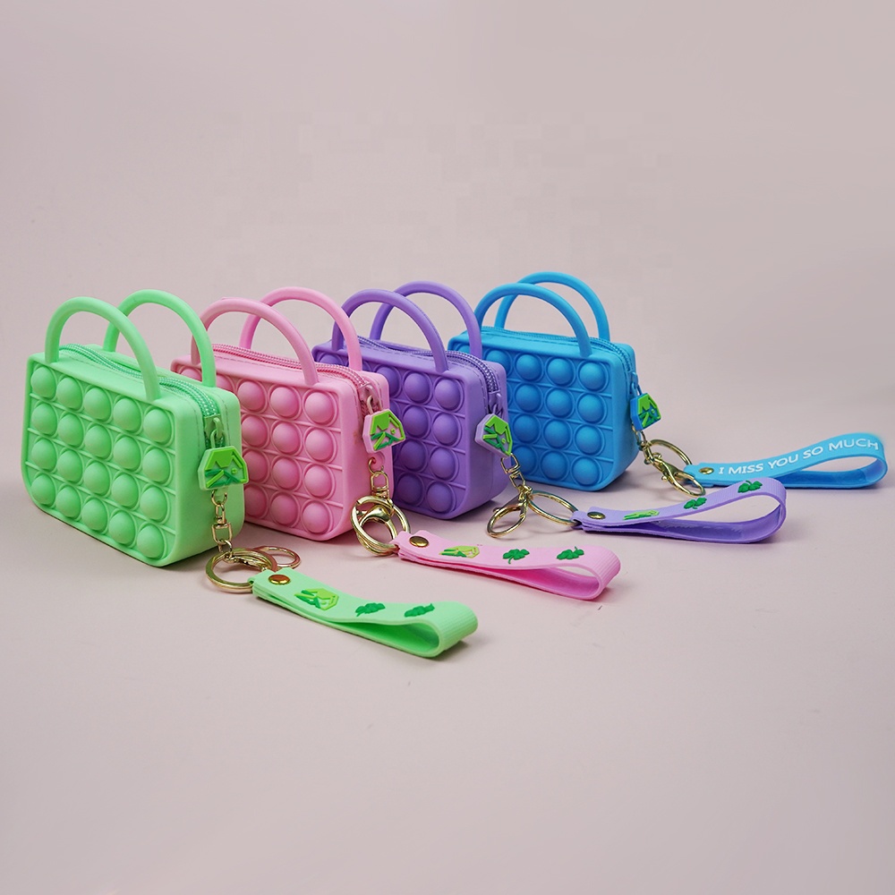 2022 Popular Trendy Cute Mini Silicone Bubble Poppit Up Women Hand Bags Stock Handbag