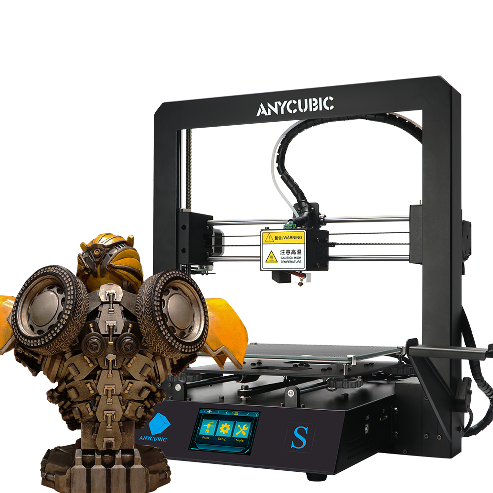 3d-принтер ANYCUBIC Mega S, полностью металлический сенсорный экран TFT, высокая точность печати, настольный 3d-принтер