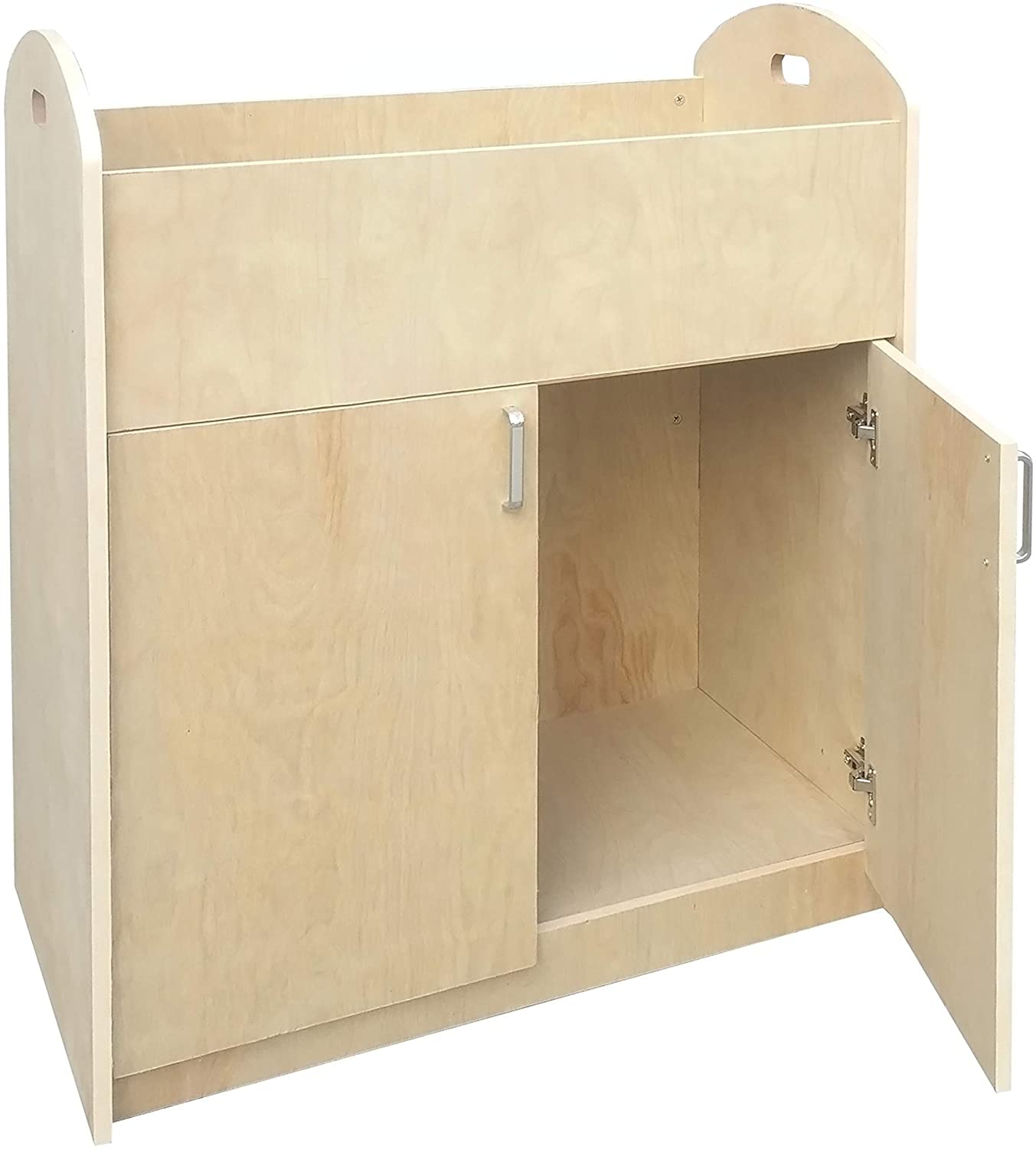 Children Infant Changing Table with Pad, Wooden Changing Table, Natural BIRCH