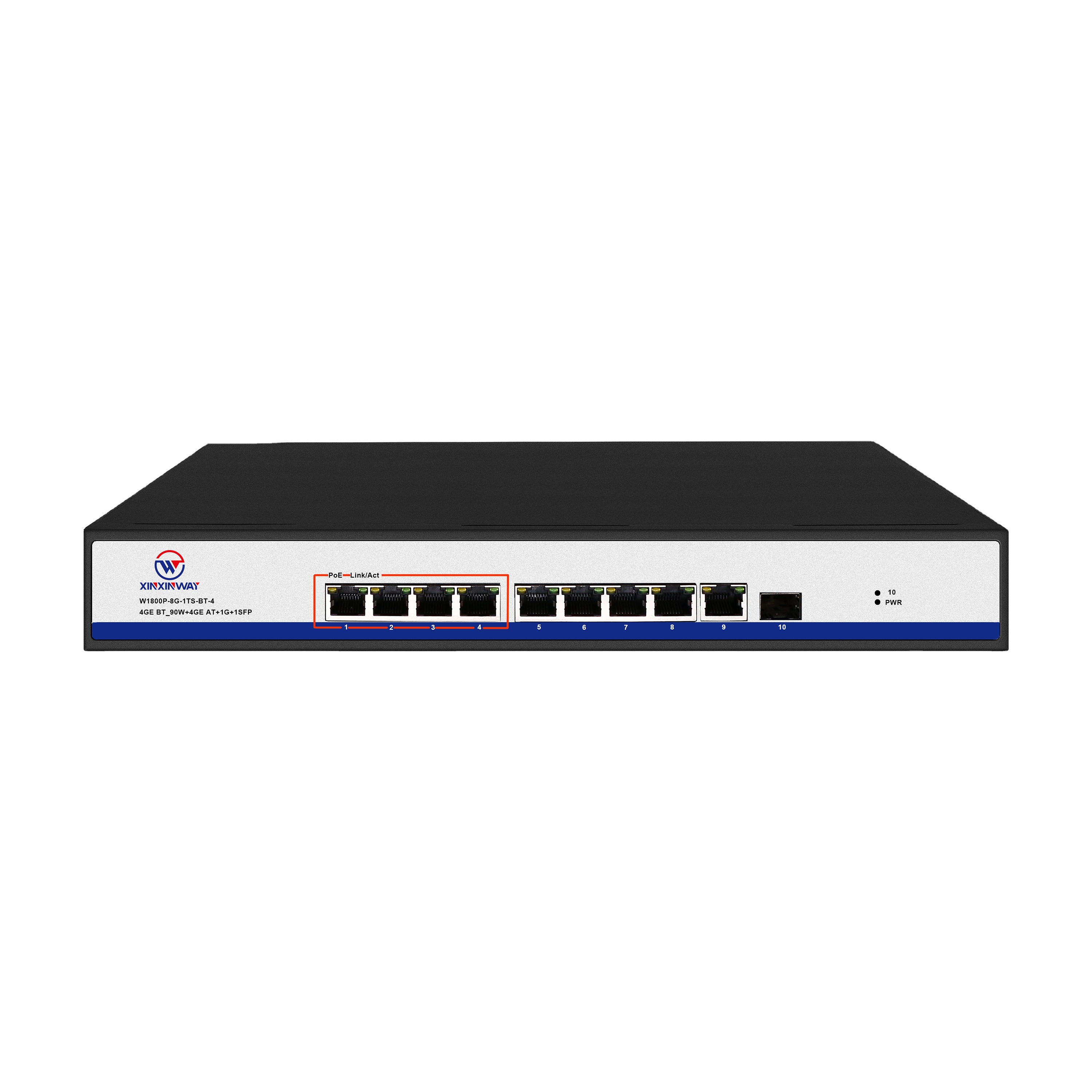 8-портовый коммутатор 10/100/1000 Мбит/с sx lite sfp gigabit Network POE switch с 1000 base-FX Rj45 SFP Uplink Port