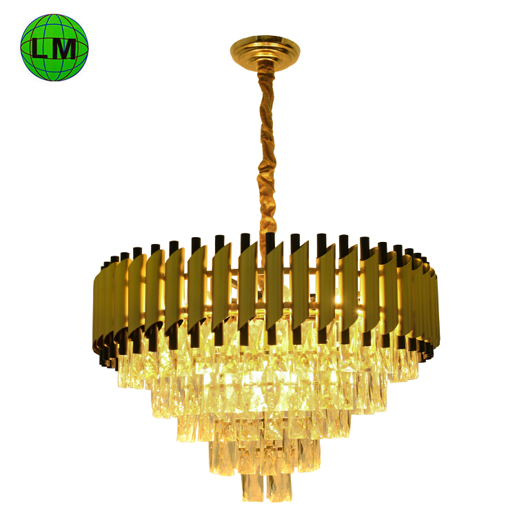 Creative Customized Villa Hotel Decorative Luxury Crystal Led Chandelier Pendant Lamp