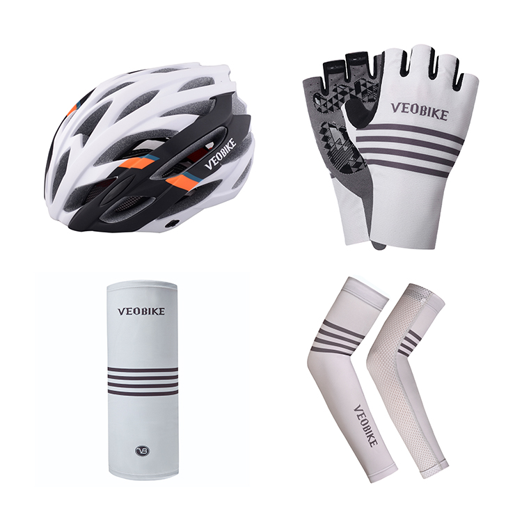 men women quality half finger bike bicycle glove helmet cycling helmet and sungless cycling gloves half finger