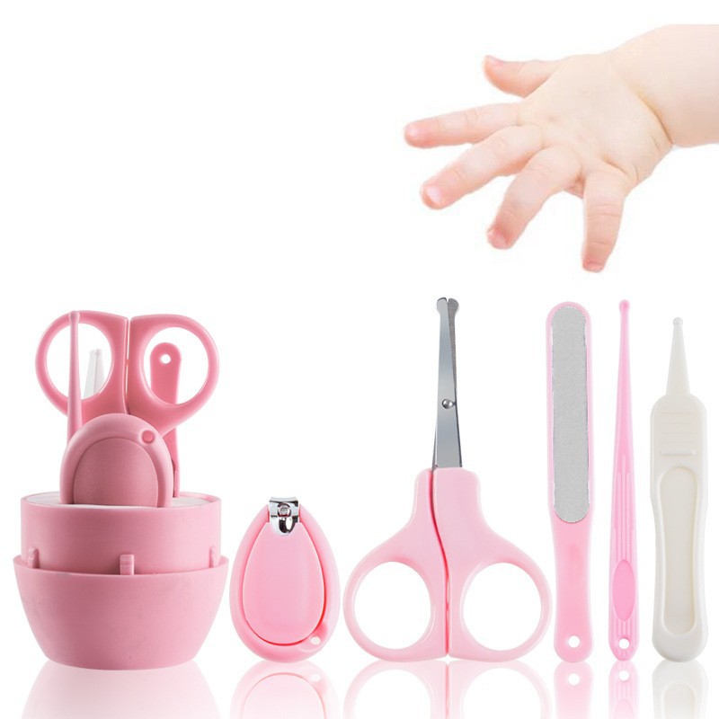 Children's Beauty Kit Sharp 5-Piece Newborn Baby Nail Clipper Set With Plastic Handle