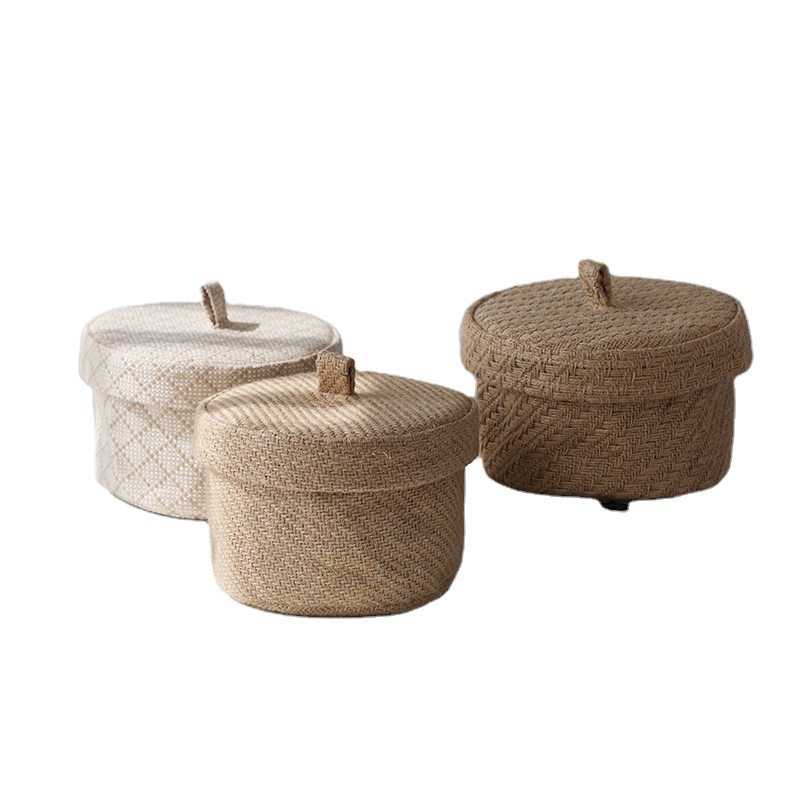 Cute cotton rope woven desktop storage basket Easter basket
